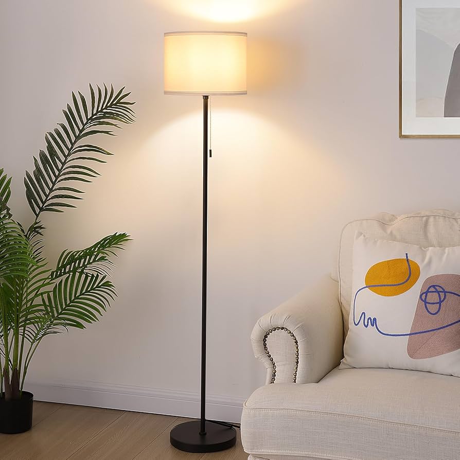 FOLKSMATE Floor Lamp for Living Room, LED Modern Simple Standing Lamps