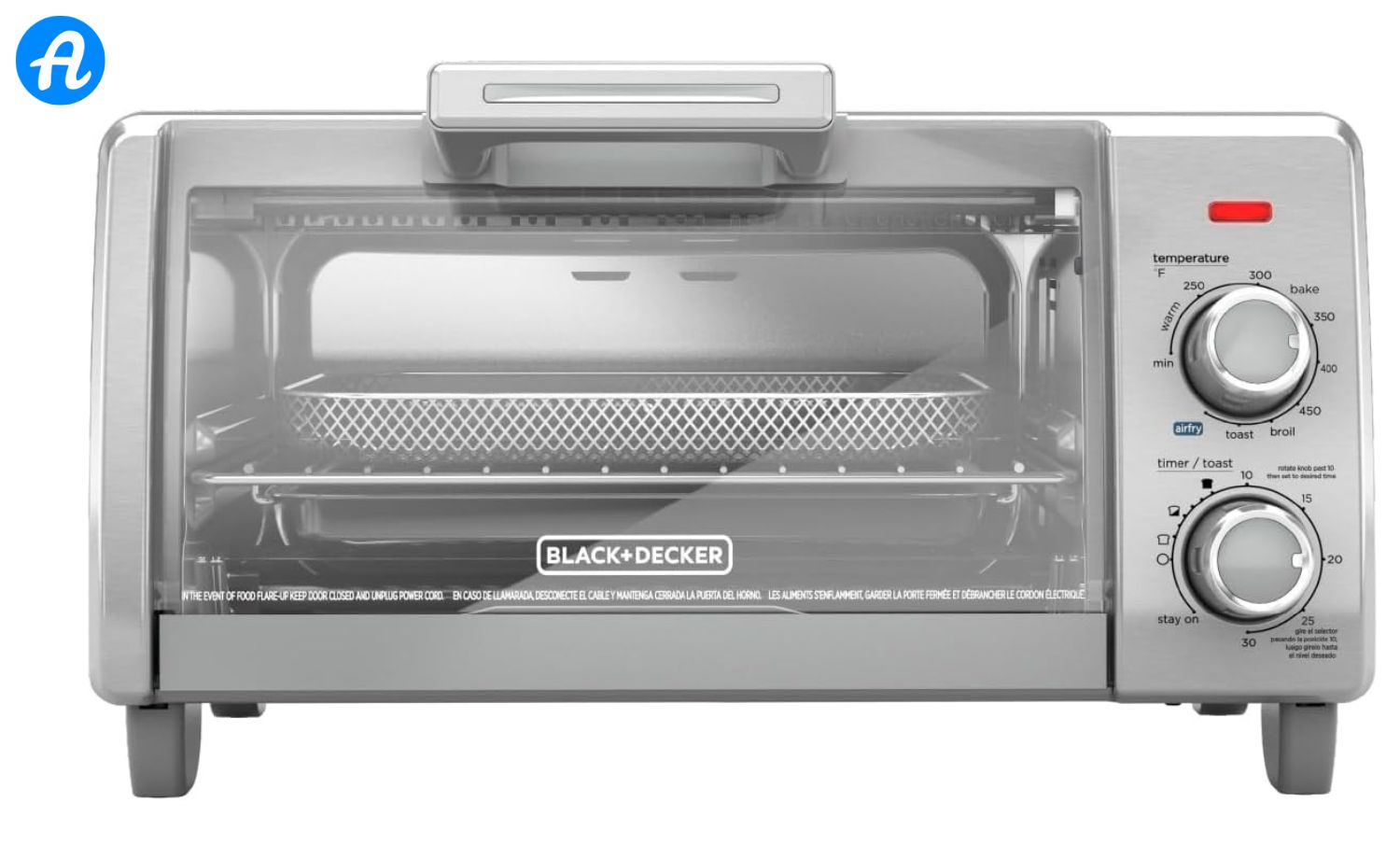 Hamilton Beach Easy Reach 4-Slice Countertop Toaster Oven With Roll-Top Door