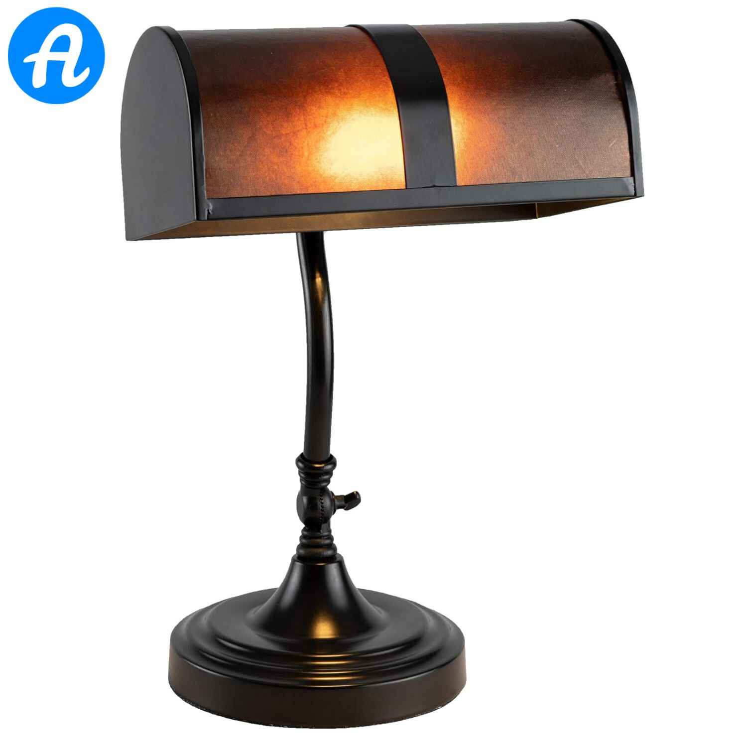 Lavish Home Banker's Lamp