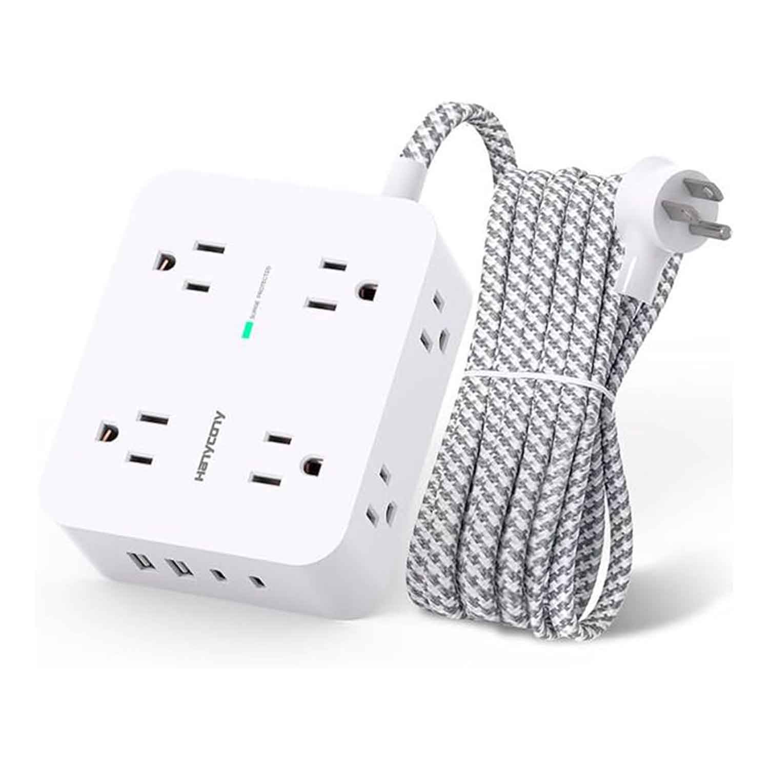 Surge Protector Power Strip - 8 Outlets with 4 USB