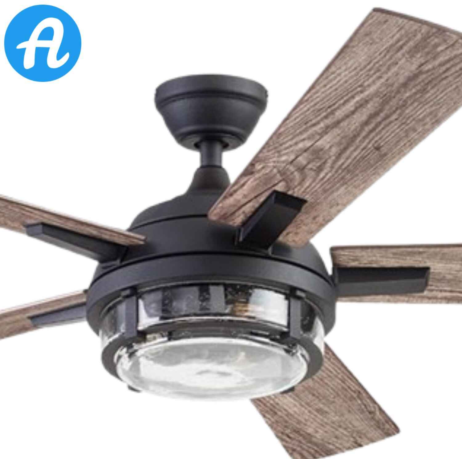 Prominence Home Freyr, 52 Inch Indoor Outdoor LED Ceiling Fan with Light